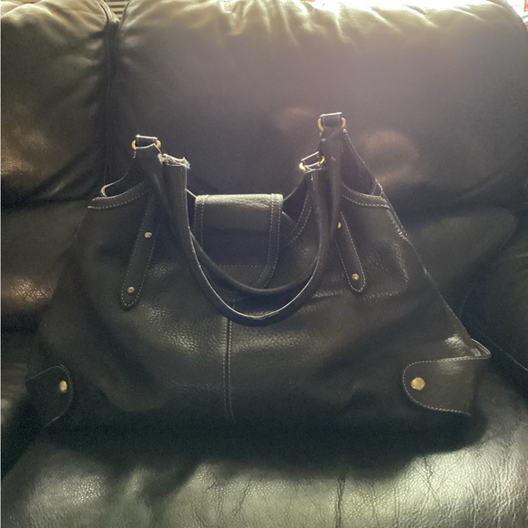 Maxx NY Extra Large Satchel Handbag Tote Overnighter Traveler. Dark Brown - Picture 4 of 8